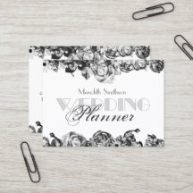 Planejador de Casamento Profissional Preto e Branc