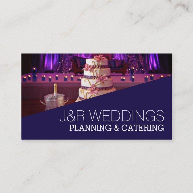 Cartão De Visita Planejador de Casamentos, Catering, Comida, Restau (Frente)