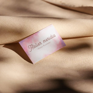 Cartão De Visita Planejador de Eventos Aquarela Rosa 