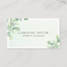 Cartão De Visita Planejador de Eventos de Casamento com Aquarela de