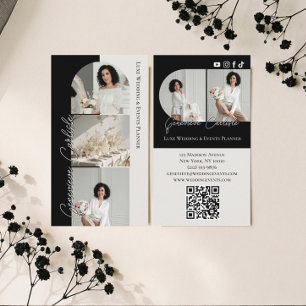 Cartão De Visita Planejador de Eventos de Casamento Luxuoso e Elega