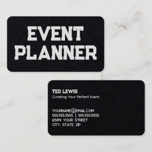 Cartão De Visita Planejador de Eventos do Organizador