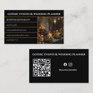 Cartão De Visita planejador de eventos e casamentos góticos vitoria