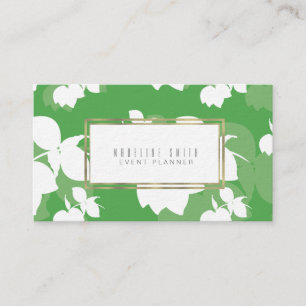 Cartão De Visita Planejador de Eventos Elegantes Florista Floral Si