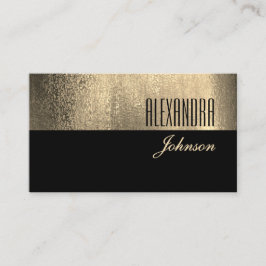 Cartão De Visita Planejador de Eventos Elegantes Ouro Negro