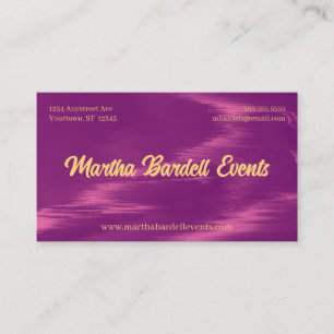 Cartão De Visita Planejador de Eventos Estilista Magenta Brilho