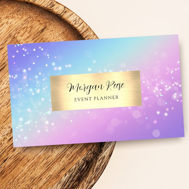 Cartão De Visita Planejador de eventos, Estrela de reserva, código  (Criador carregado)