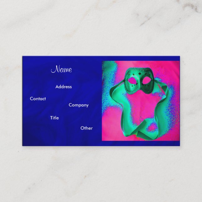 Cartão De Visita Planejador de eventos - Mascarada I (Frente)