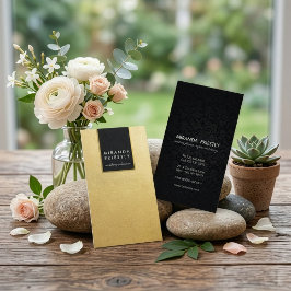 Cartão De Visita Planejadores de Eventos de Casamento Chic Black & 