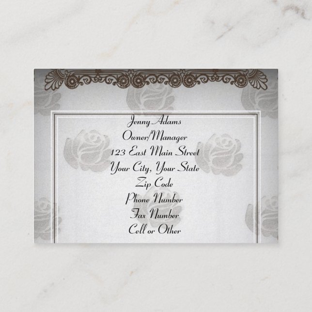 Cartão De Visita Planejamento de Partes (Verso)