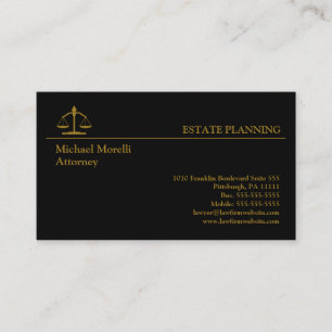 Cartão De Visita Planejamento estadual - Preto   DOURADO