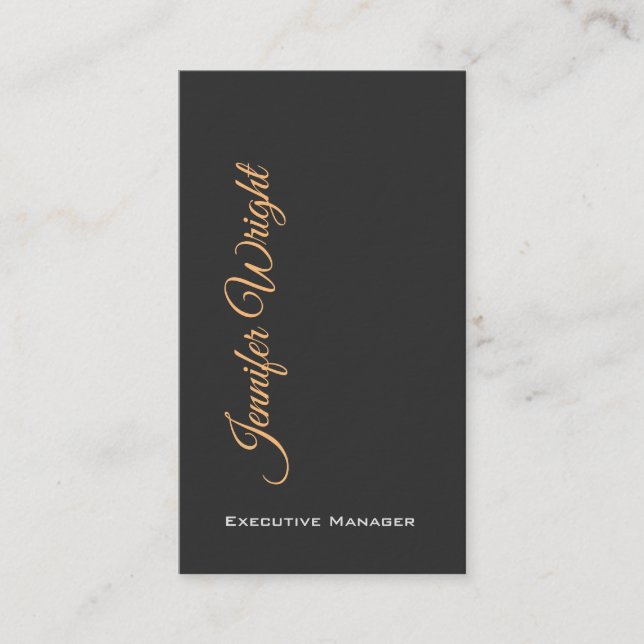 Cartão De Visita Planície de cinzas modernas, única e elegante, min (Frente)