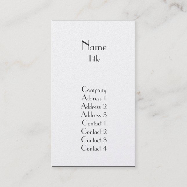 Cartão De Visita Planície - negócio (Frente)