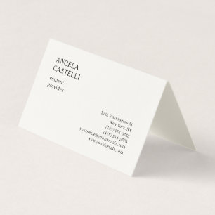 Cartão De Visita Planilha Minimalista Moderna de Trendy Cream de As