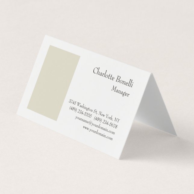 Cartão De Visita Planilha profissional moderna minimalista (Frente)