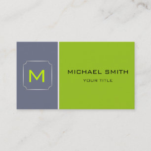 Cartão De Visita Planilha verde e Cinza no Elegante Professional Mo