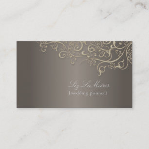 Cartão De Visita Planner de Casamento PixDezines, espirais de titân