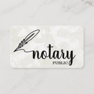 Cartão De Visita Plano de Script Elegante Público Notário