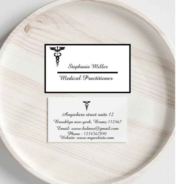 Cartão De Visita Plano profissional mínimo e elegante moderno (Criador carregado)