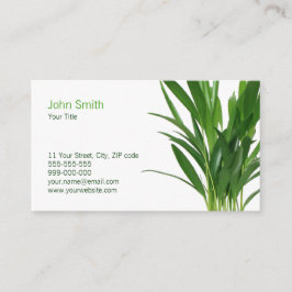 Cartão De Visita Planta de Folhas Verdes