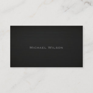 Cartão De Visita Planta de textura preta elegante profissional