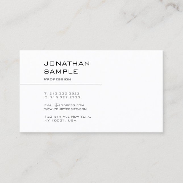 Cartão De Visita Planta elegante de Design gráfico moderno e elegan (Frente)