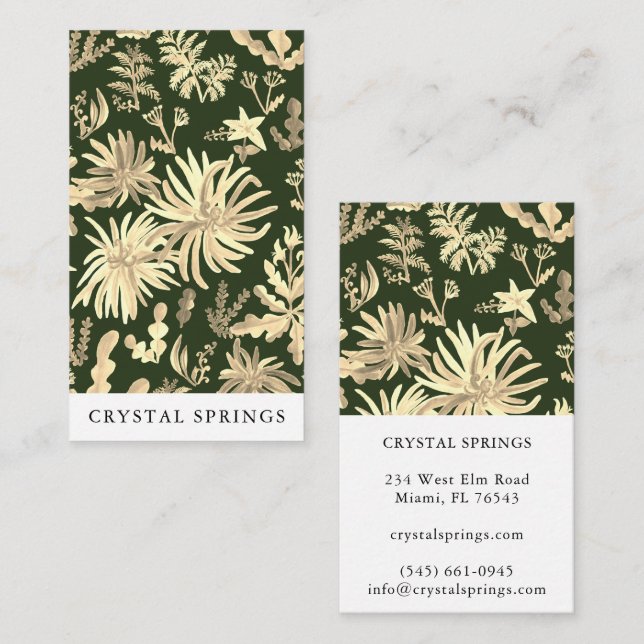 Cartão De Visita Plantas de jardinagem para paisagens botânicas mod (Frente/Verso)