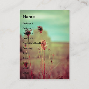 Cartão De Visita Plantas do vintage