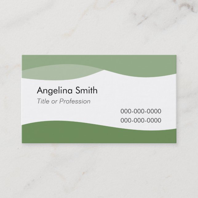 Cartão De Visita Plantilla Tarjeta de visita ondas de agua E1G (Frente)