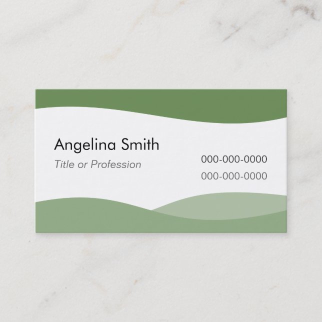 Cartão De Visita Plantilla Tarjeta de visita ondas de agua E1G (Frente)