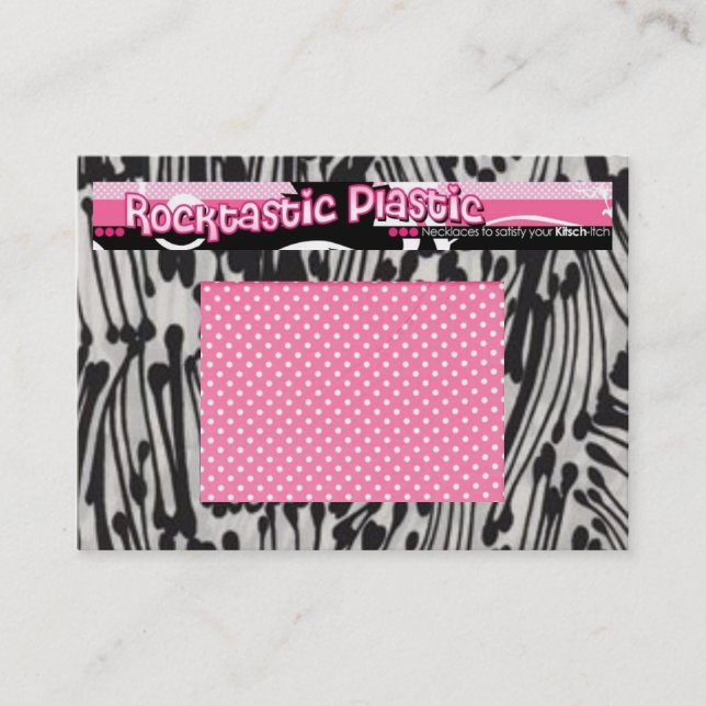 Cartão De Visita Plástico de Rocktastic (Frente)
