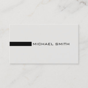 Cartão De Visita Platina Moderna Elegante Minimalista e Preto