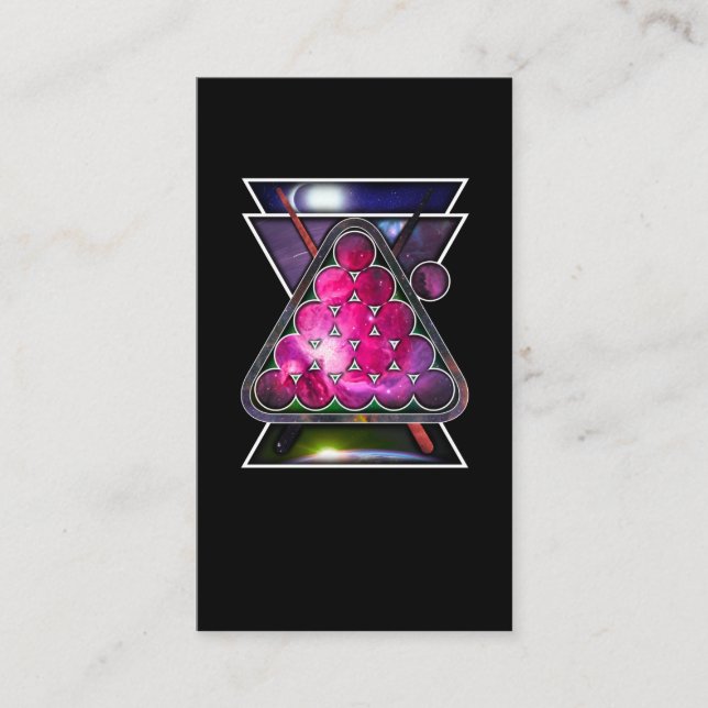 Cartão De Visita Player de Piscina do Snooker de Espaço Billiard (Frente)