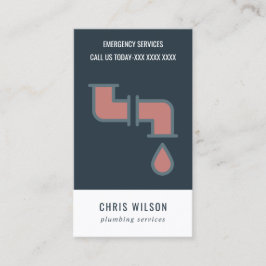 CARTÃO DE VISITA PLUMBER DE PEDAÇOS DE SERVIÇO DO MARINHO TERRACOTT