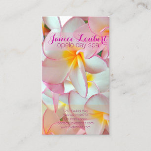 Cartão De Visita Plumeria cor-de-rosa PixDezines