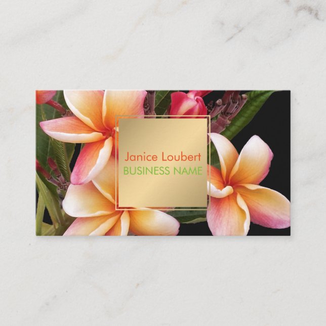 CARTÃO DE VISITA PLUMERIAS DE PEACH PENANG (Frente)