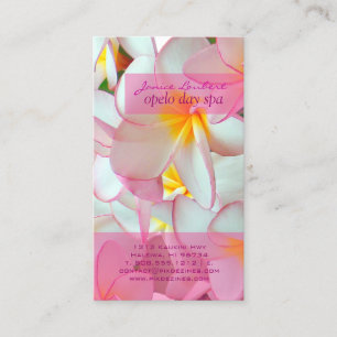 Cartão De Visita PLUMERIAS DE PINK DE PixDezines
