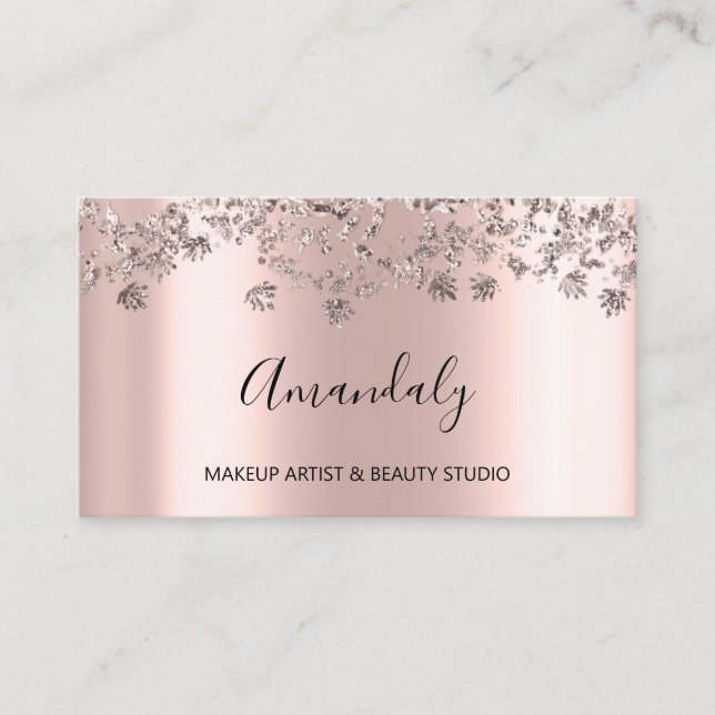 Cartão De Visita Pó para Rosa de Influenciador Blogueiro do Planeja (Frente)