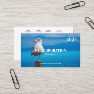 Cartão De Visita Pocket Calendar 2024 Bird