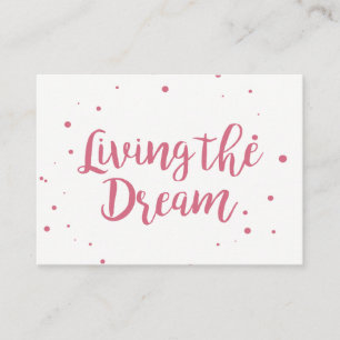 Cartão de visita poderoso que vive o sonho