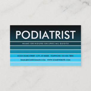 Cartão De Visita PODIATRISTA com amostra azul