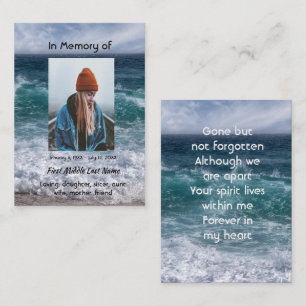 Cartão De Visita Poema Lembrança Memorial Oceano Mar Praia
