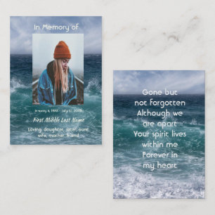 Cartão De Visita Poema Lembrança Memorial Oceano Mar Praia