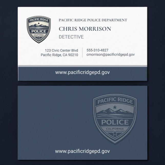 Cartão De Visita Police Detective Business Card (Criador carregado)