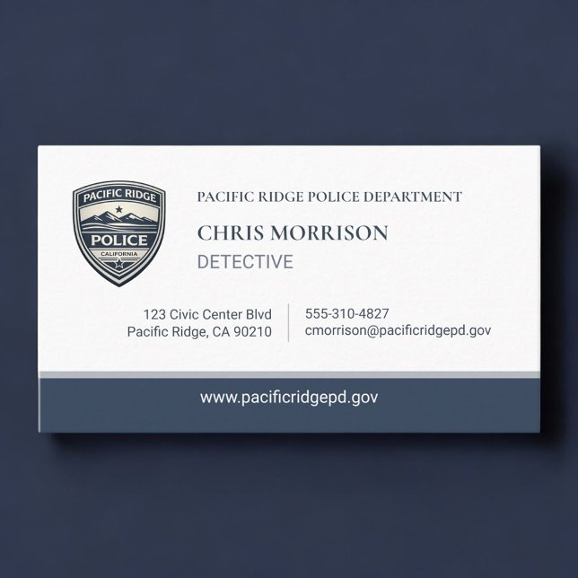 Cartão De Visita Police Detective Logo Business Card (Criador carregado)