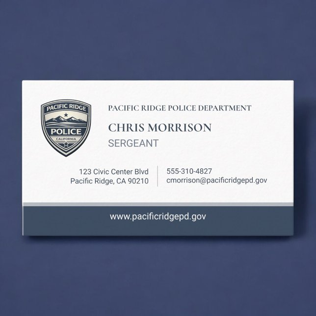 Cartão De Visita Police Sergeant Logo Business Card (Criador carregado)