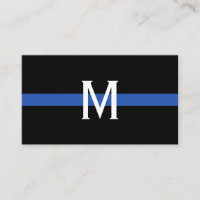 Policial Fino Blue Line Monograma Profissional