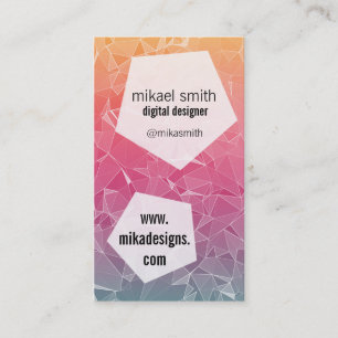 Cartão De Visita Poligonal