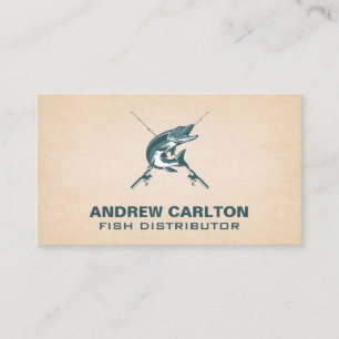 Cartão De Visita Polos de pesca Peixes De Baixo Grande
