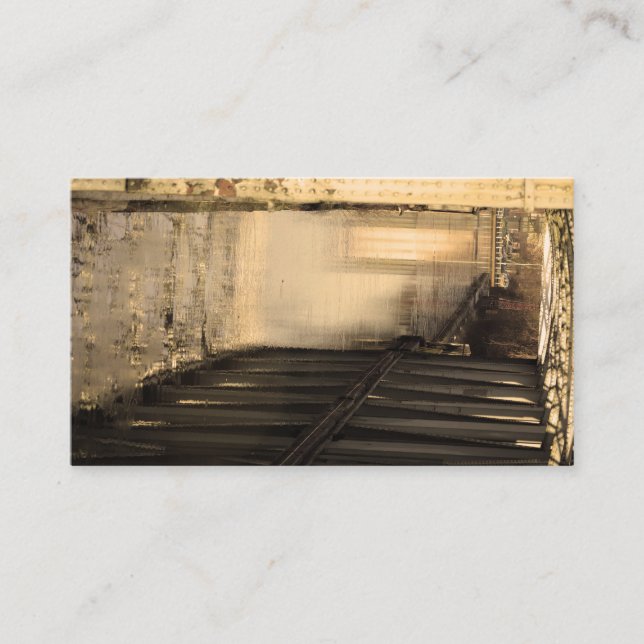 Cartão De Visita Ponte de ferro e reflexão (Frente)